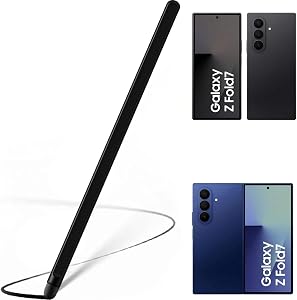 NINKI Stylus for Samsung Galaxy Z Fold 7 Pen Supporting Both Screen, Slim Alloy Fold7 Stylus SPen Replacement for Galaxy Z Fold 7 6 5 Phone Touch Screen Slim S Pen Fold Edition Black