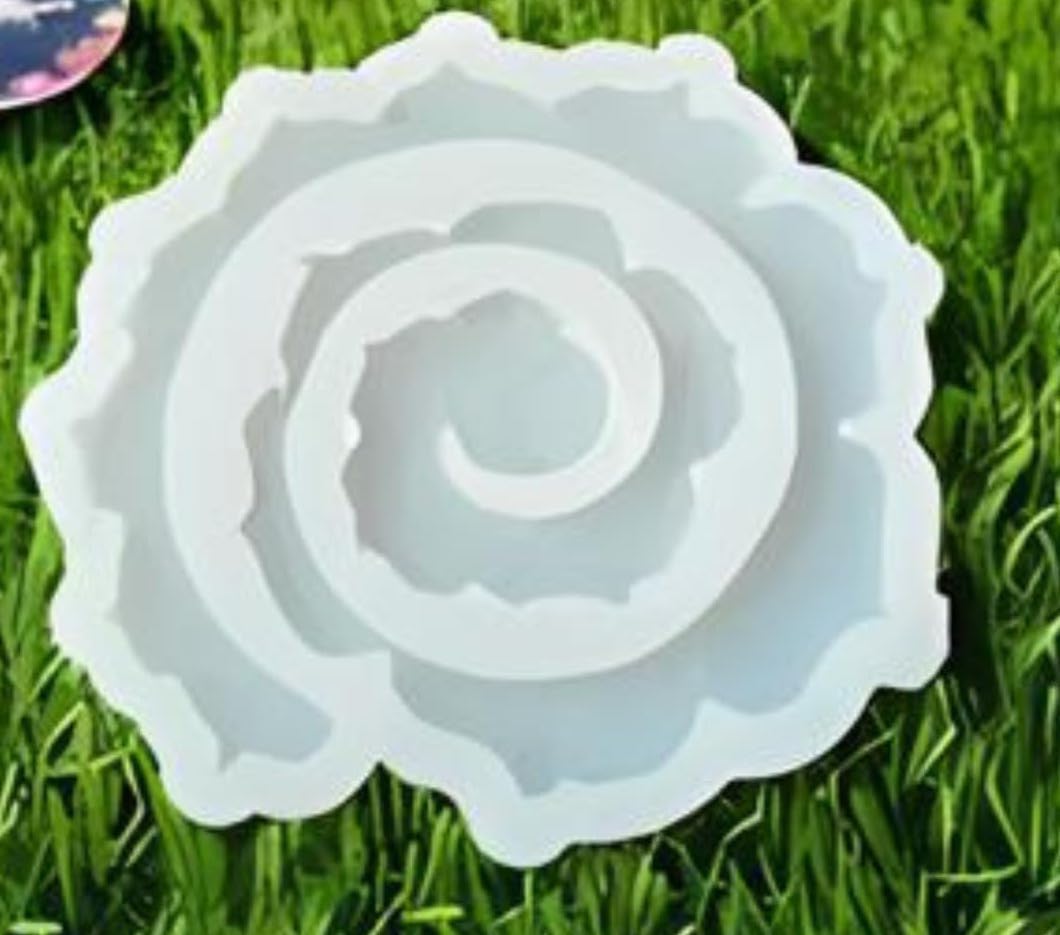 3D Flower Silicone Mould for Resin Art, DIY Fancy Candle, Soap, Aromatherapy and Soy Wax Candles [5 Inch 3D Spiral Flower]-image-8