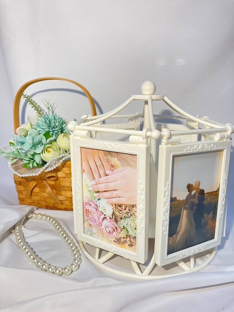 Amazon.co.jp: apple house 回転式メリーゴーランド フォトフレーム 6