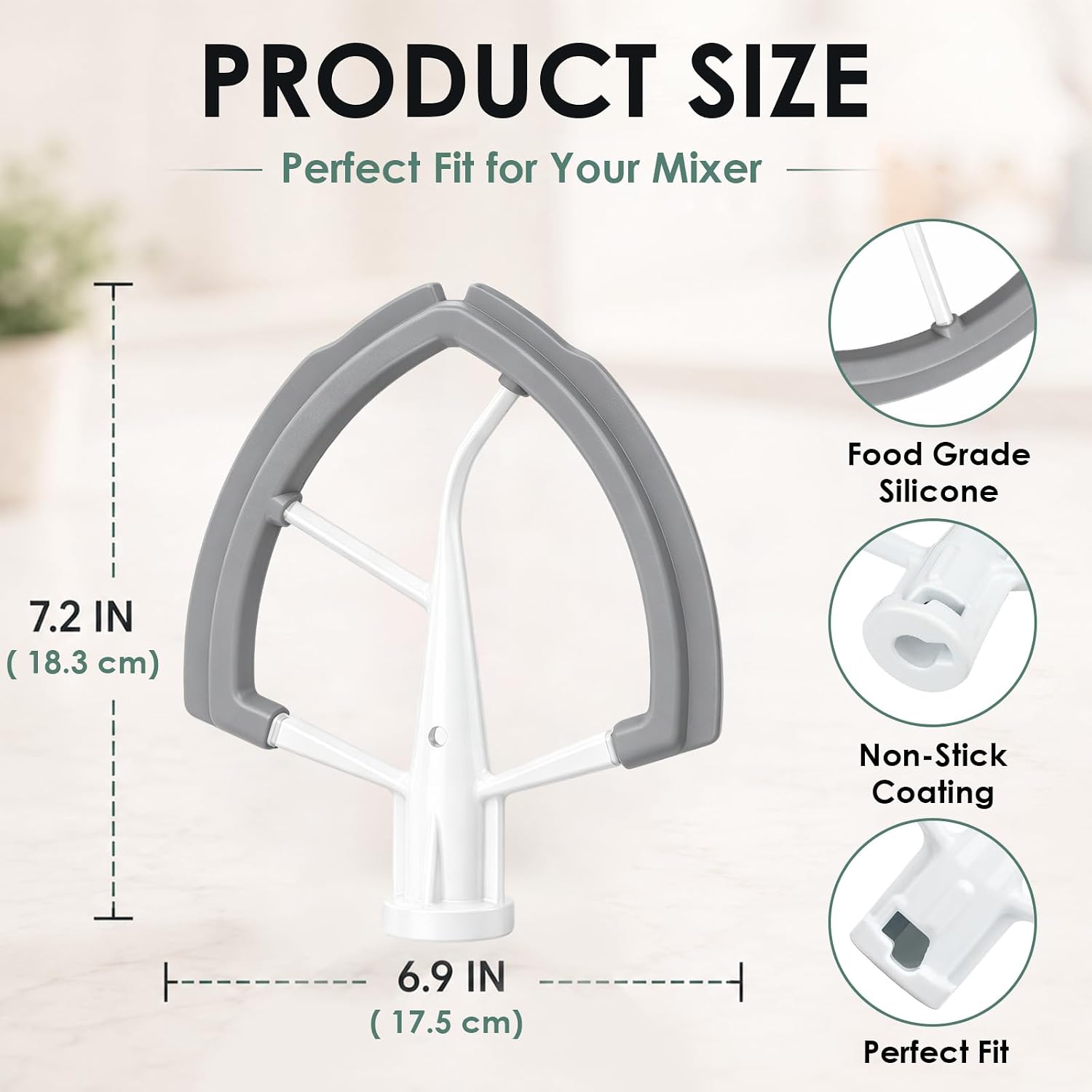 Flex Edge Beater for KitchenAid 6 Quart Bowl-Lift Stand Mixers
