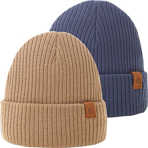 Image of Moon Kitty 2PCS Baby Beanie Soft Toddler Beanie Warm Knitted Infant Winter Hats for Baby Boys