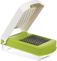 Vista 6 de PrepWorks Picadora compacta de verduras – Cortador manual de verduras que ahorra espacio, fácil de usar, cuchillas de acero inoxidable, sin BPA