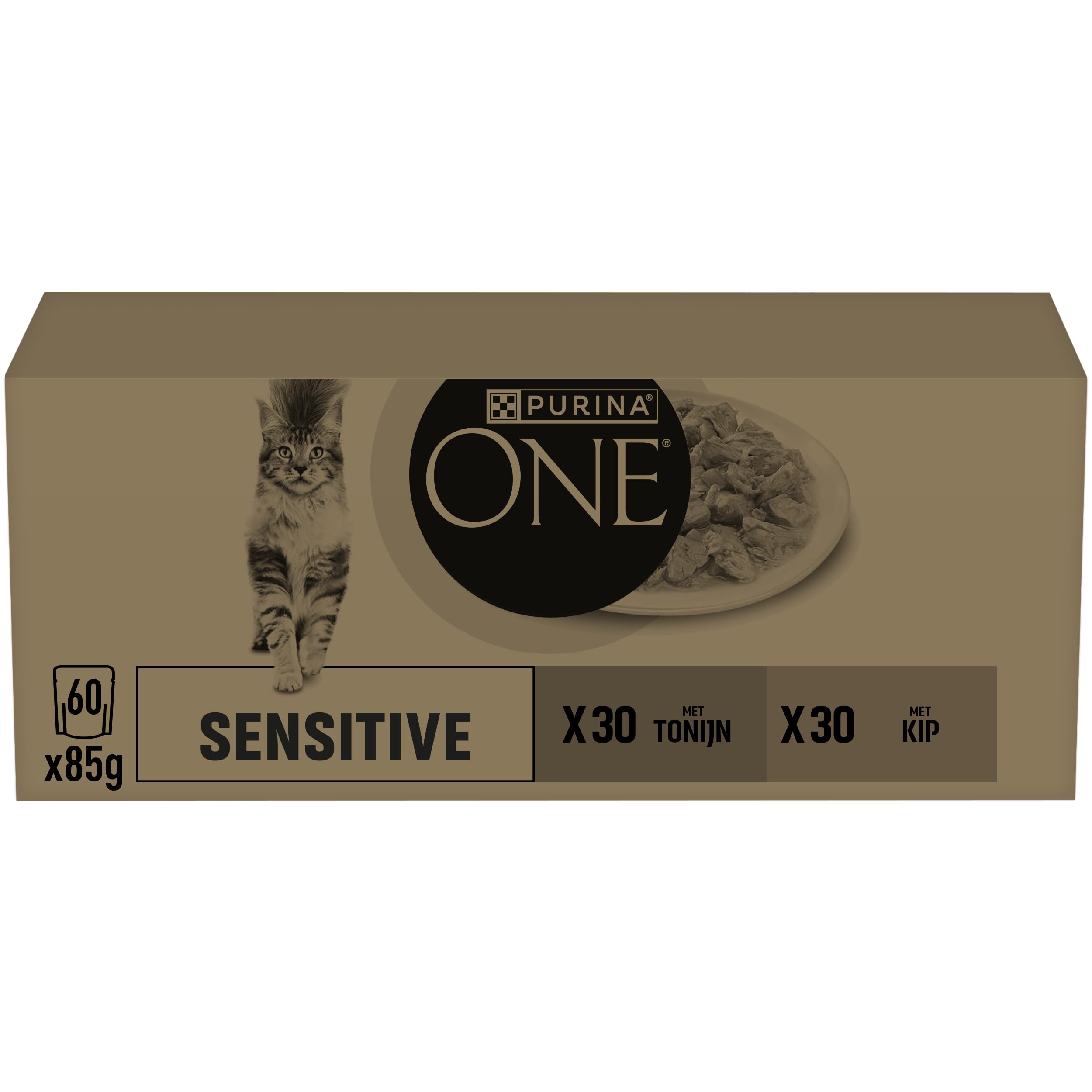 Purina ONE Bifensis Sensitive 60 x 85 g kurczak i tuńczyk