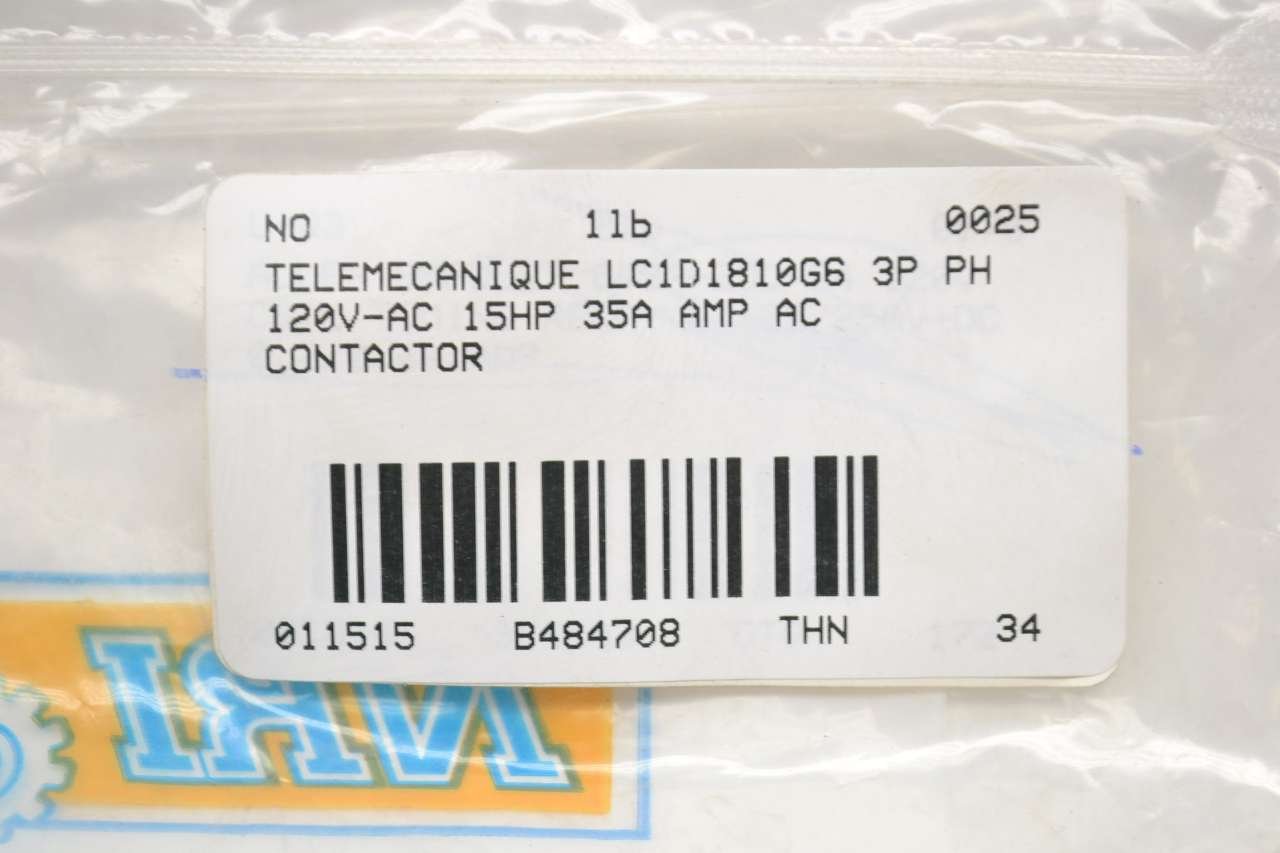 Direct Replacement for TELEMECANIQUE LC1-D18 AC Contactor LC1D18 LC1D1810-G6 120V Coil 3 Phase 3 Pole 18 Amp