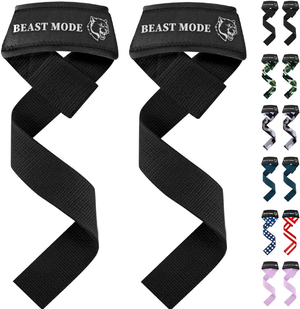 TECEUM Wrist Lifting Straps with Neoprene Padding Support – Heavy Duty Wrist Workout Straps For Men