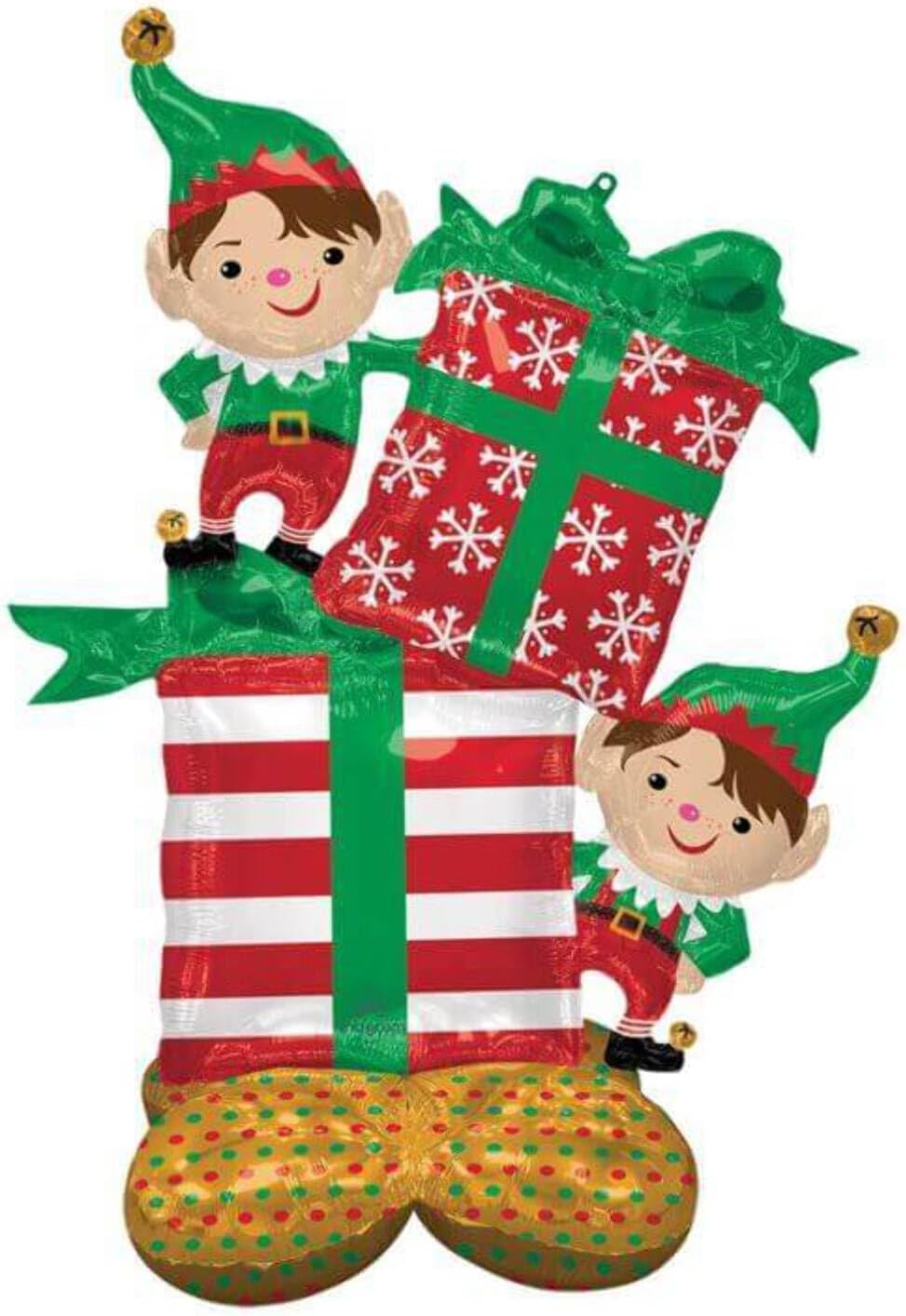 53" Christmas Elves Elf on Shelf Present Airloonz Air-Filled Foil Balloon Holiday Party- Anagram 4295311