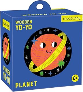 Mudpuppy Planet Wooden Yo-Yo – Beginner Yo-Yo for Ages 6 and Up, Dual-Sided Full Color Artwork – Step-by-Step Instructions Included, Classic Yo-Yo for Kids, Makes A Great Gift Idea, Multicolor