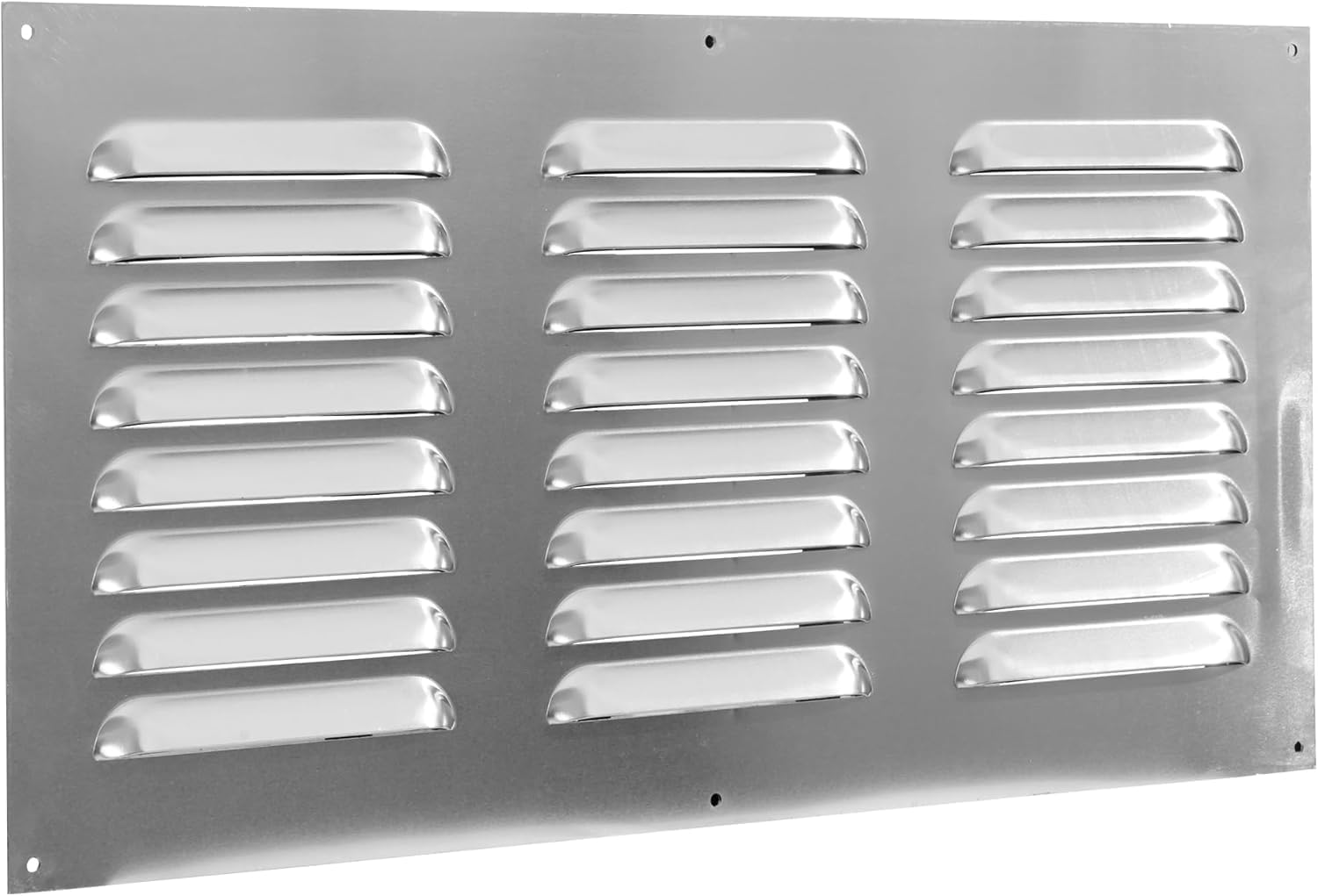 Griglia di ventilazione in alluminio, 600 x 300 mm, quadrata in metallo zincato, griglia di ventilazione per parete laterale e soffitto (600 x 300 mm)