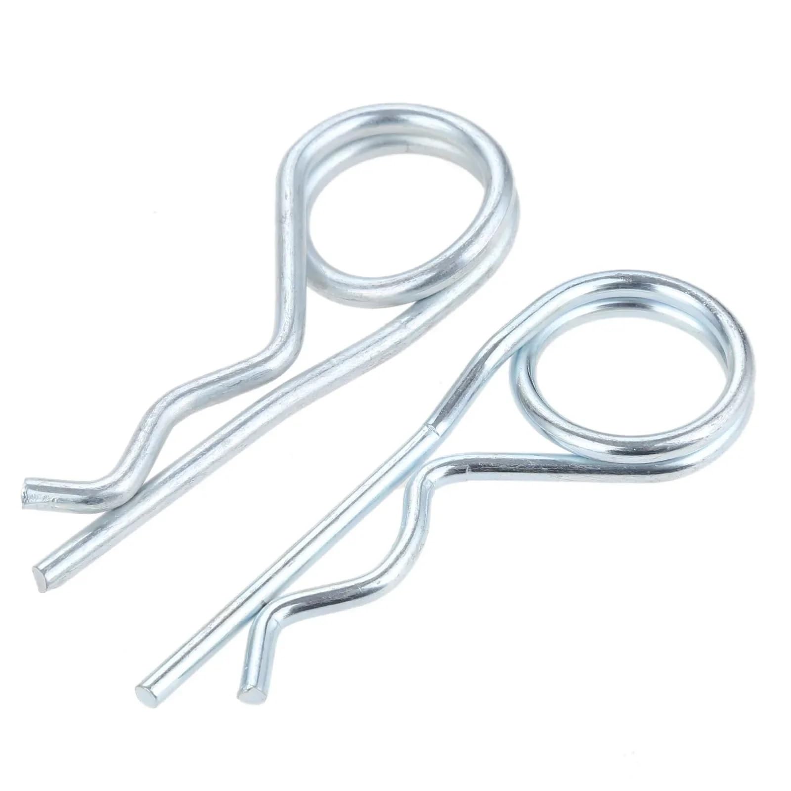 Splint aus Edelstahl 304, Splinte, Stahl-Doppelring-R-Clip-Halterung for Anhängerkupplung, mehrere Größen(2x50mm 200pcs)