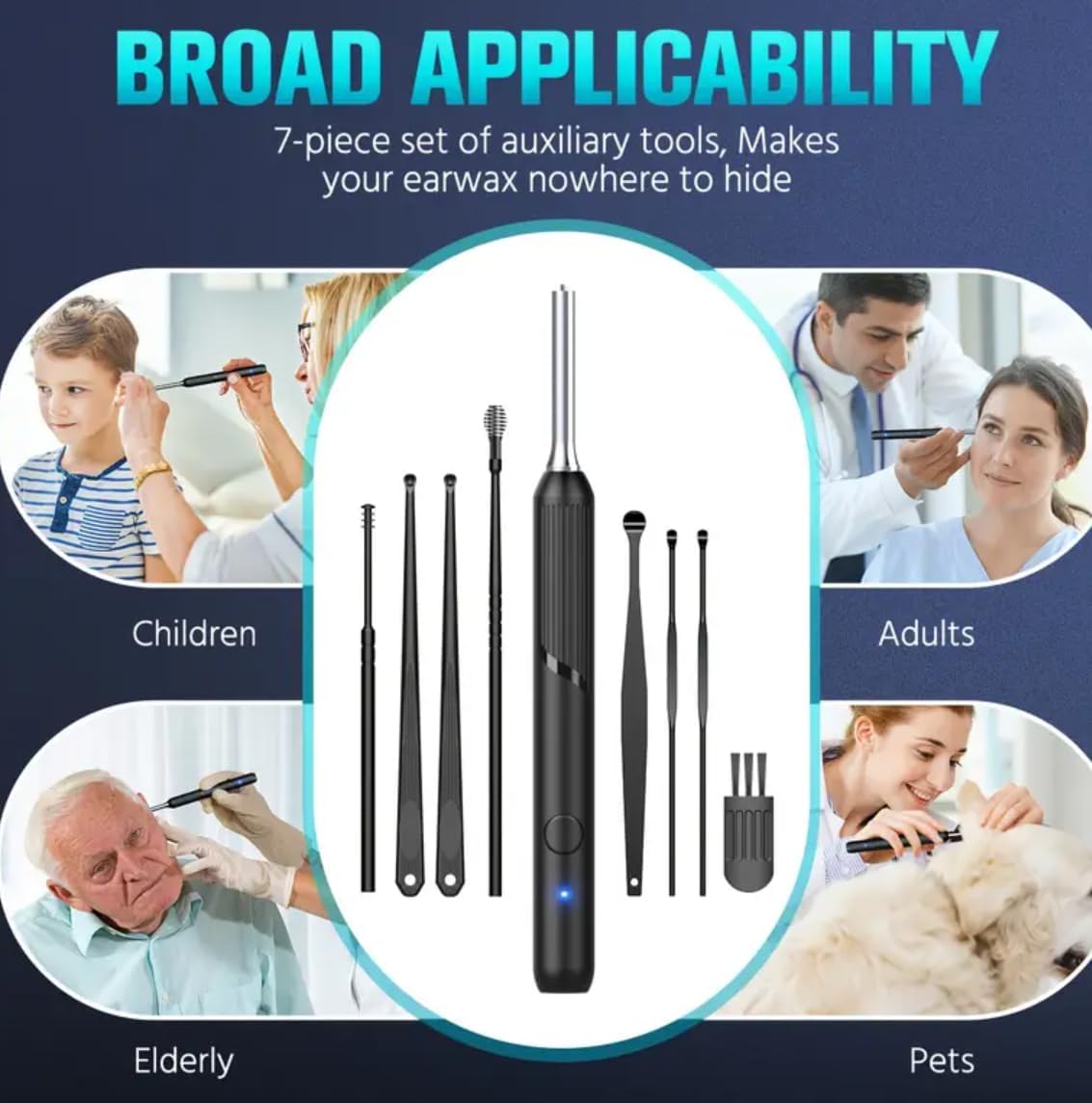 SEDLAV Ear Wax Removal Tool Camera, Earwax Removal Kit with Camera, Earwax Removal Tools, Earwax Camera 1080p, Ear Wax Removal Tool Camera (24)