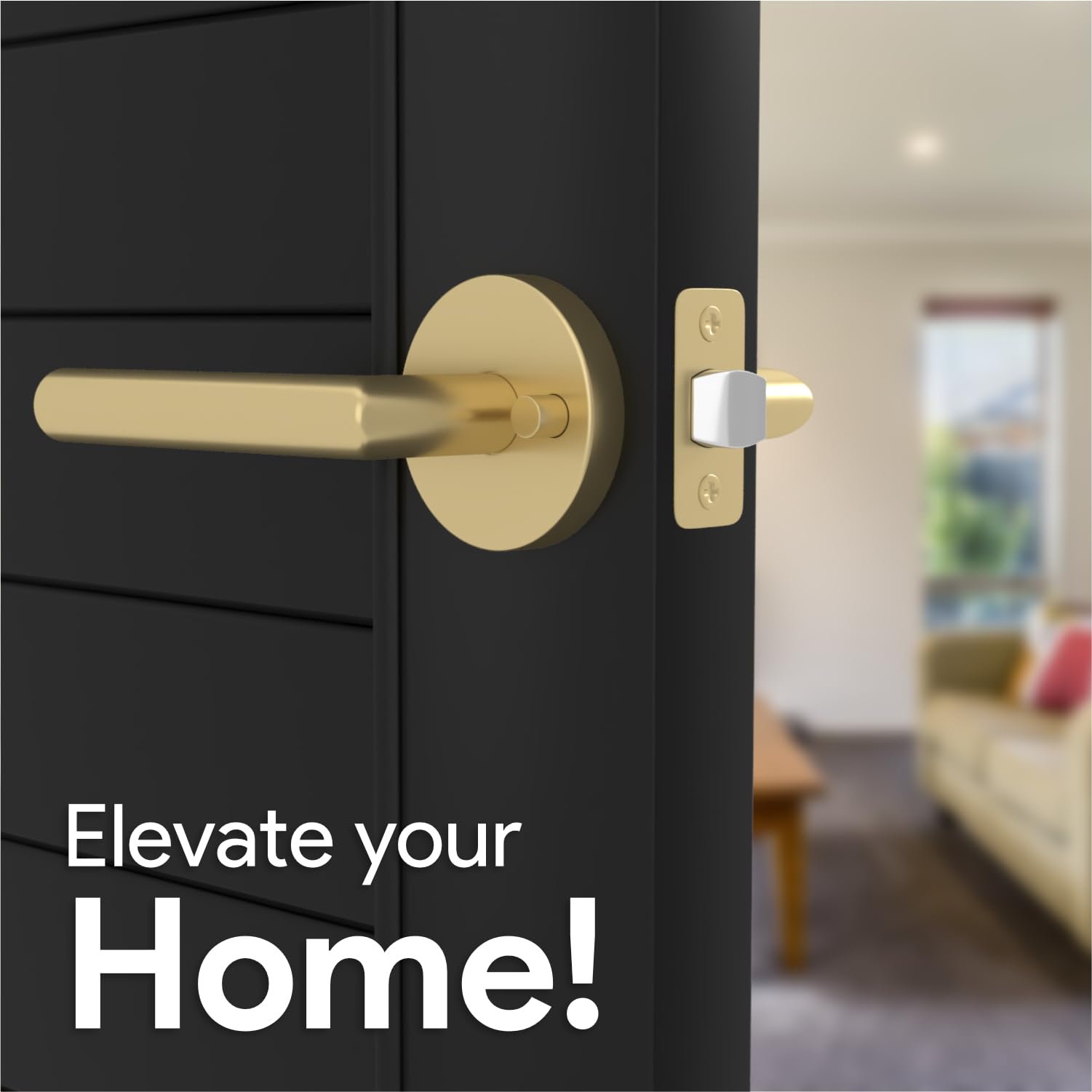 MEGA HANDLES Passage I Bouton De Porte Doré Pour Couloir, Placard Et Salle De Bain I