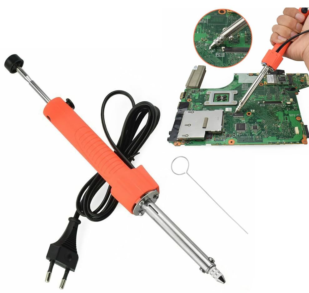 Image of Inditrust Electric Desoldering Iron Pump 40W Dual Purpose Solder Melting & Sucker Tool, Round Tip, Sucking & Melting Desolder Pump for PCB Repair, Electronic Components, DIY Soldering Tool