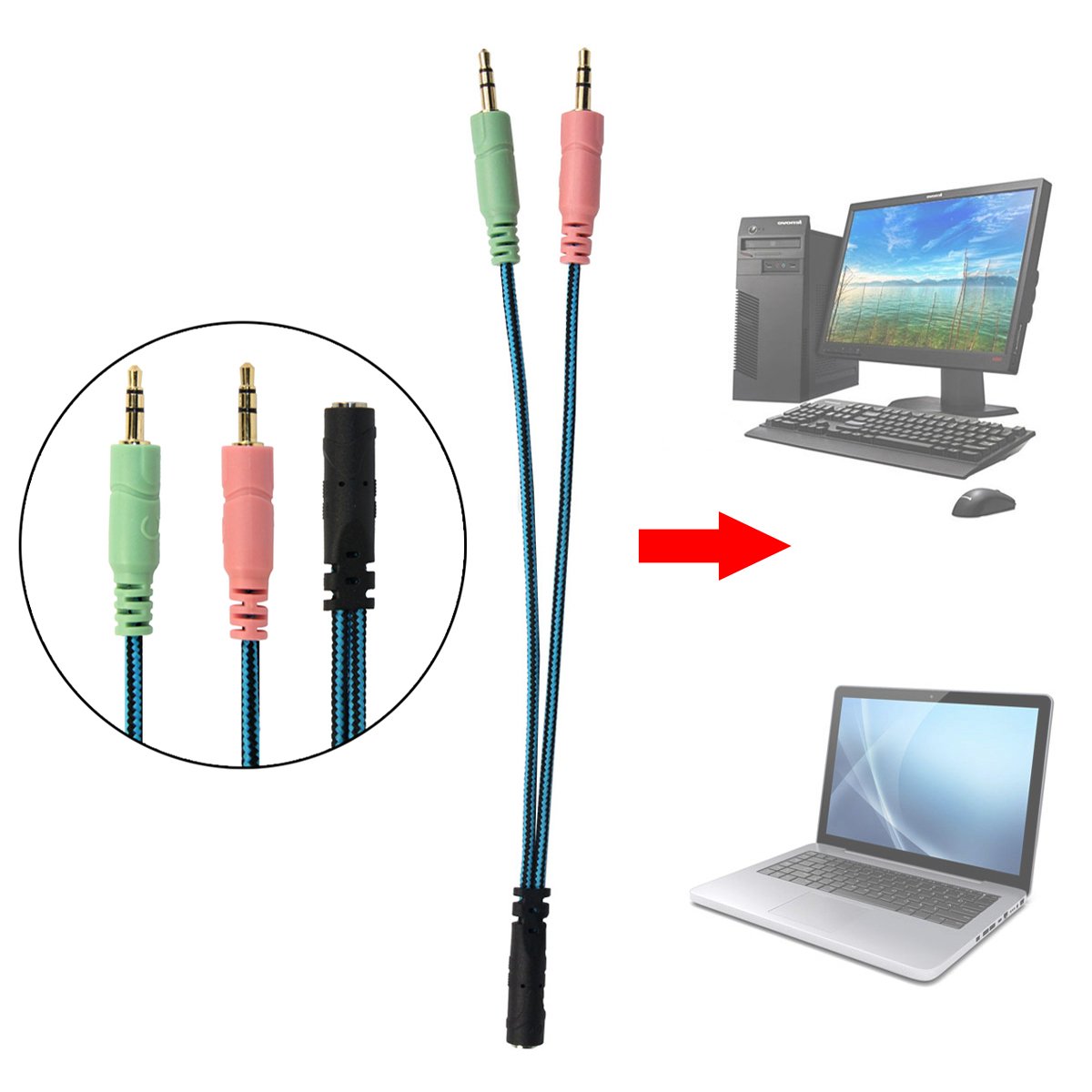 Amazon.co.jp: KOTION EACH ゲーミング ヘッドセット ブラック＆ブルー