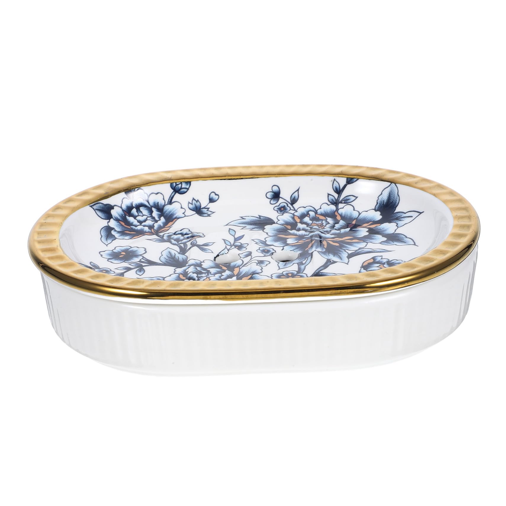 Portasapone in Ceramica con Doppio Livello e Finitura Vaschetta per Sapone Antigoccia per Bagno e Lavanderia Accessorio Bagno Leggero e Resistente per Casa
