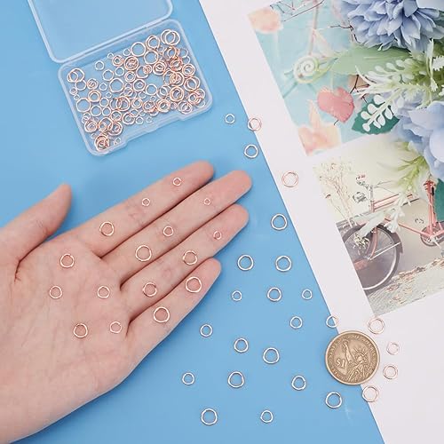 Miniatura 9 de AHANDMAKER 30 anillos de plata abiertos, 3 tamaños, anillos de plata de ley 925, anillos de enlace ovalados, conectores de anillos de joyería para