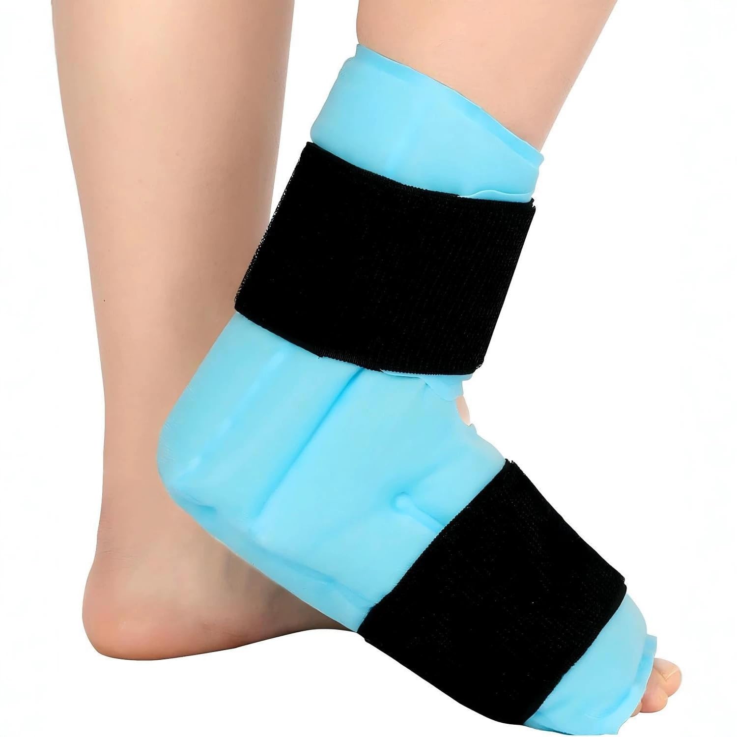 Kühlpads zum Knicken, Bandage Fußgelenk, wiederverwendbares Gel-Kühlkissen, Groß, für Knöchel & Füße, Wasserfreies Eisbad, Kalt/warm nutzbar, Bei Plantarfasziitis & Sportverletzungen