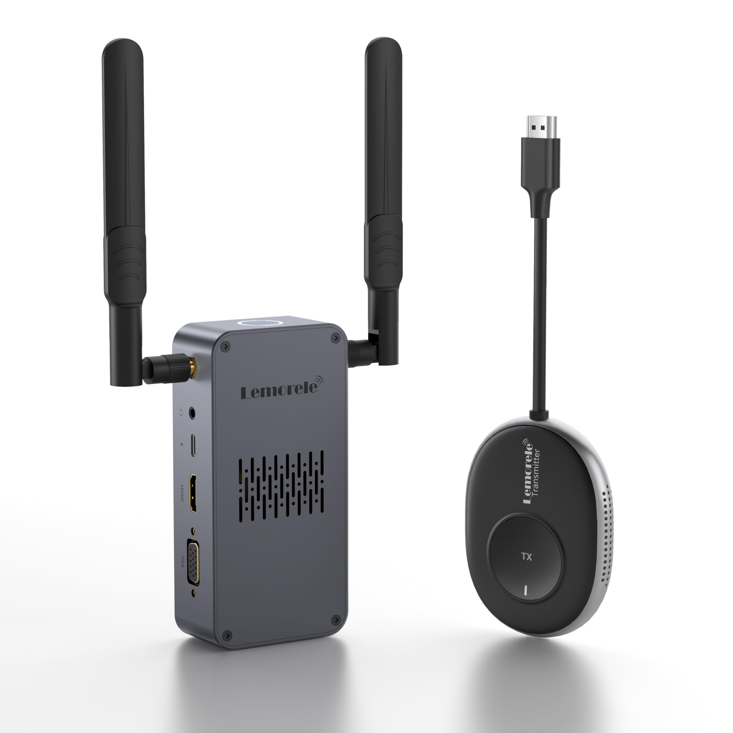 Lemorele Trasmettitore Wireless Solo TX, 50 m, 1080P@60Hz, fino a 8 TX | Unità di espansione per sistemi compatibili della stessa serie; fino a 8 TX abbinabili per riunioni, aule e più sorgenti