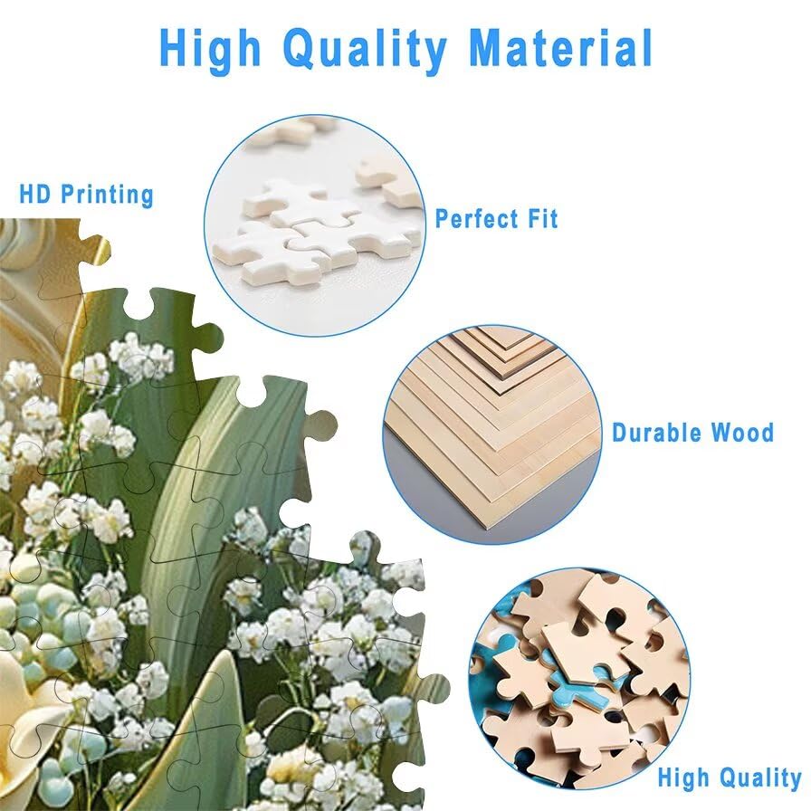 Puzzle 1500 Piezas Flor para Adultos, Puzzle Paisajes de Madera con Caja Regalo para Adultos, Rompecabezas Desafiante para Toda la Familia, Rompecabezas para Regalo Mujer y Home Decoration, -5713
