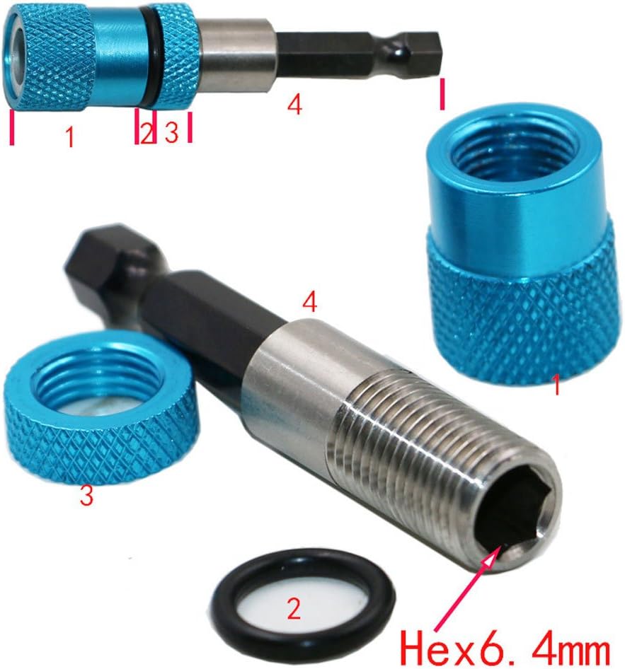 Screwdriver Bit Holder,1/4 Hex Shank Electric Drill Magnetic Screwdriver Bit Holder Tool,Stainless Steel Magnetism Limit Adjustable Extension Rod