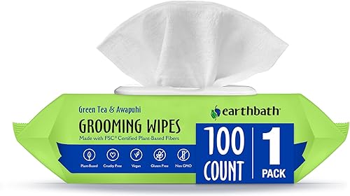 Miniatura 11 de earthbath, Toallitas limpiadoras con té verde y Awapuhi - Toallitas para perros para patas y cola, las mejores toallitas para mascotas para perros