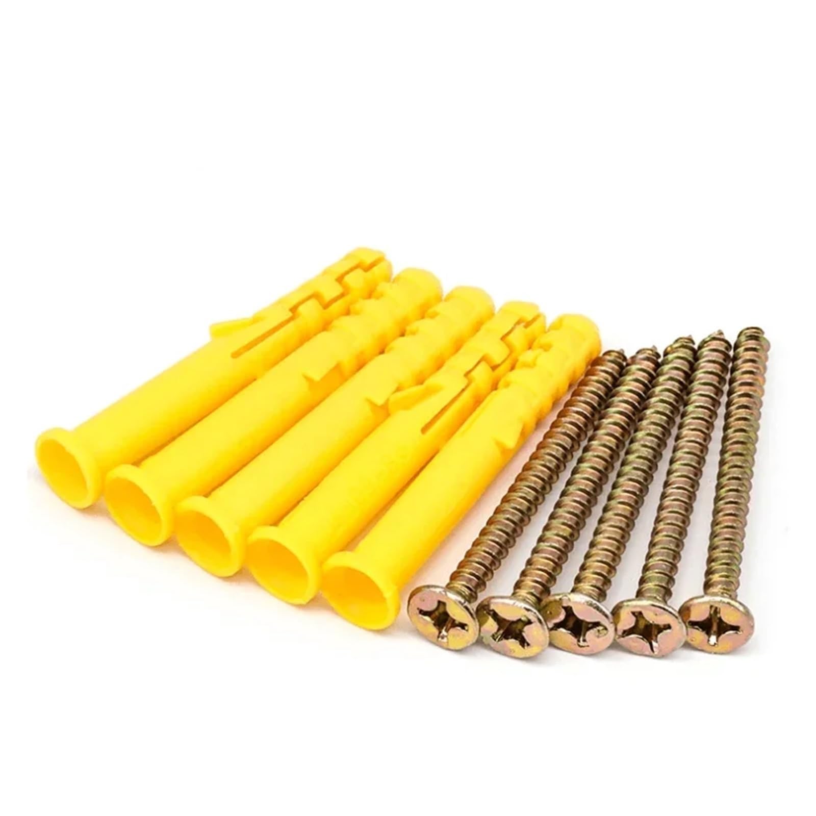 Tornillos y tacos Tornillo de expansión, anclaje de pared, fijación en cruz, tornillos autorroscantes de cabeza plana, pernos, fijaciones de tubo de plástico, juego de surtido, hardware (50 juegos, M6