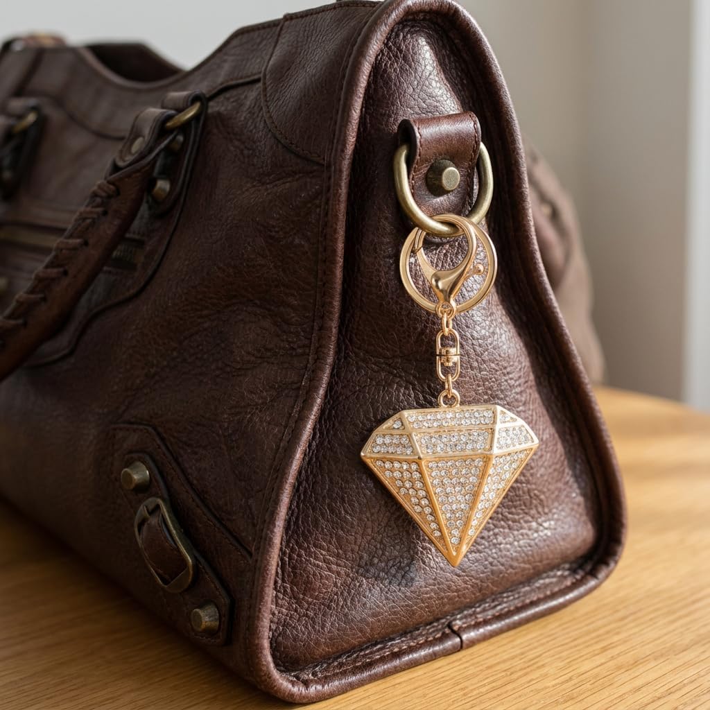 Diamond Keychain – Good Luck Keychains Keychains Bag Charms for Women with Sparkling rhinestone, Cute Key Chians Key Chains Gifts for Sparkle Lovers