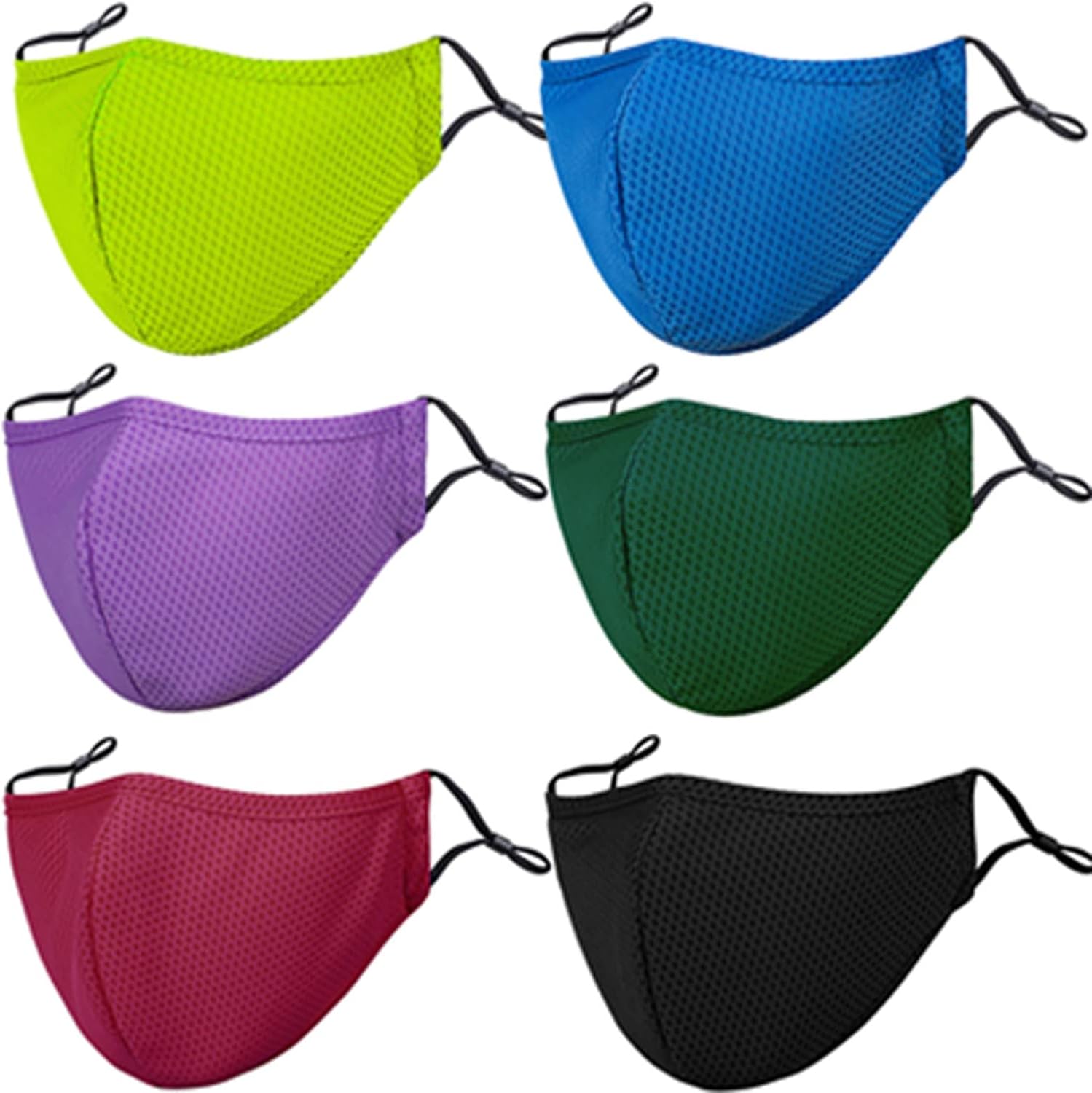 Cloth Face Masks Reusable Washable Adjustable Cotton Face Mask for Women Men/6PC
