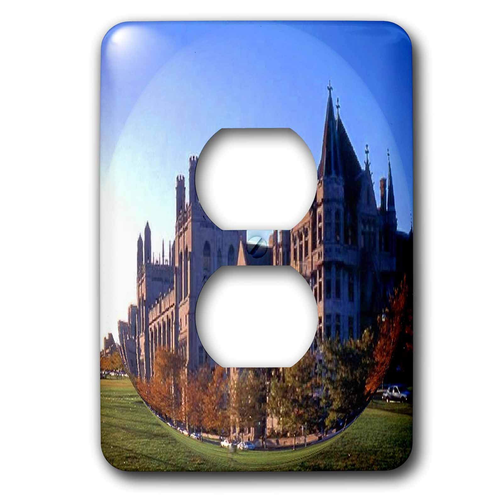 Université de Chicago Fisheye plaque double interrupteur deco usa lsp_26370_6
