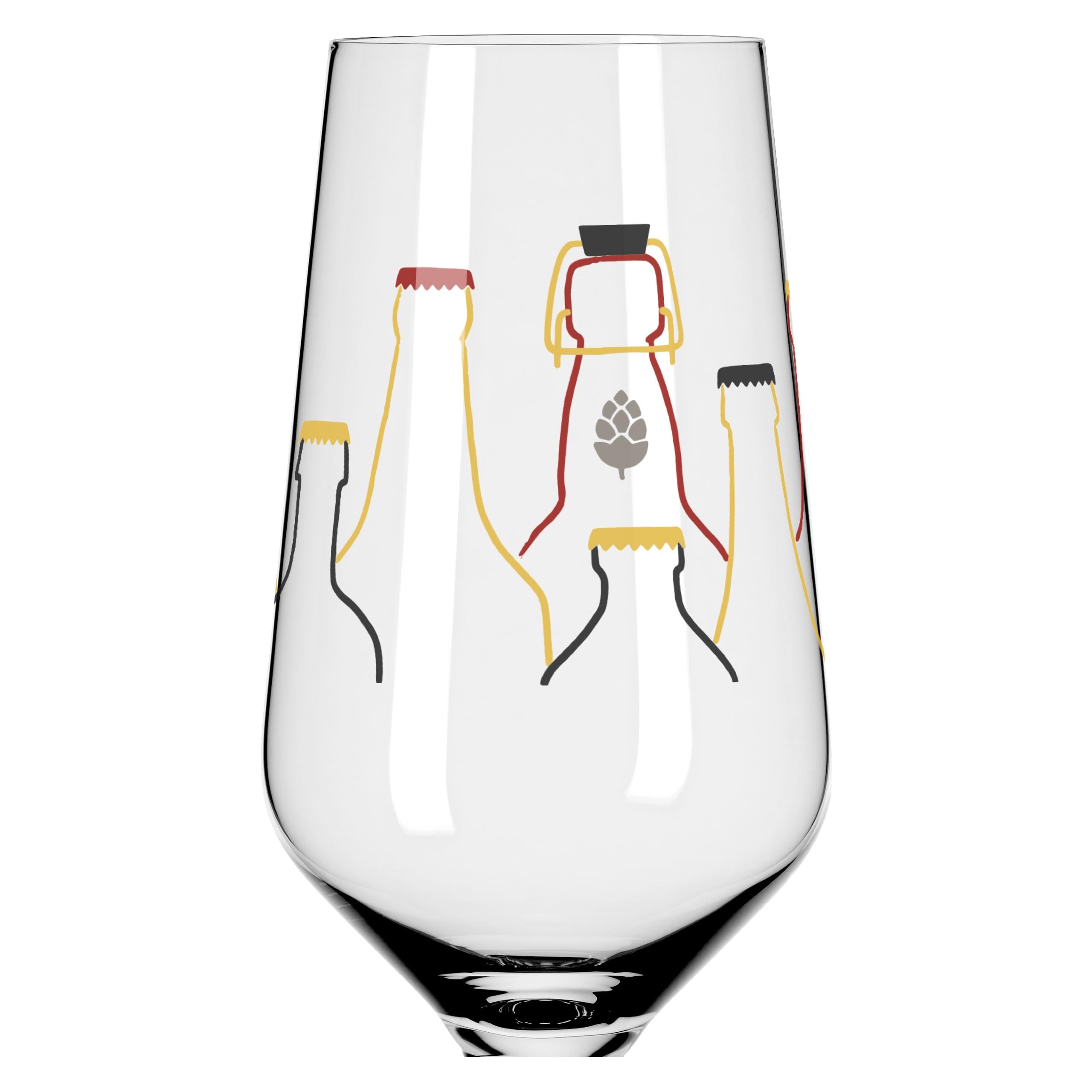RITZENHOFF 3471007 Bicchiere da birra 300 ml - Set di 2 - Serie Brauchzeit, bottiglia di birra e apribottiglie, multicolore - Made in Germany
