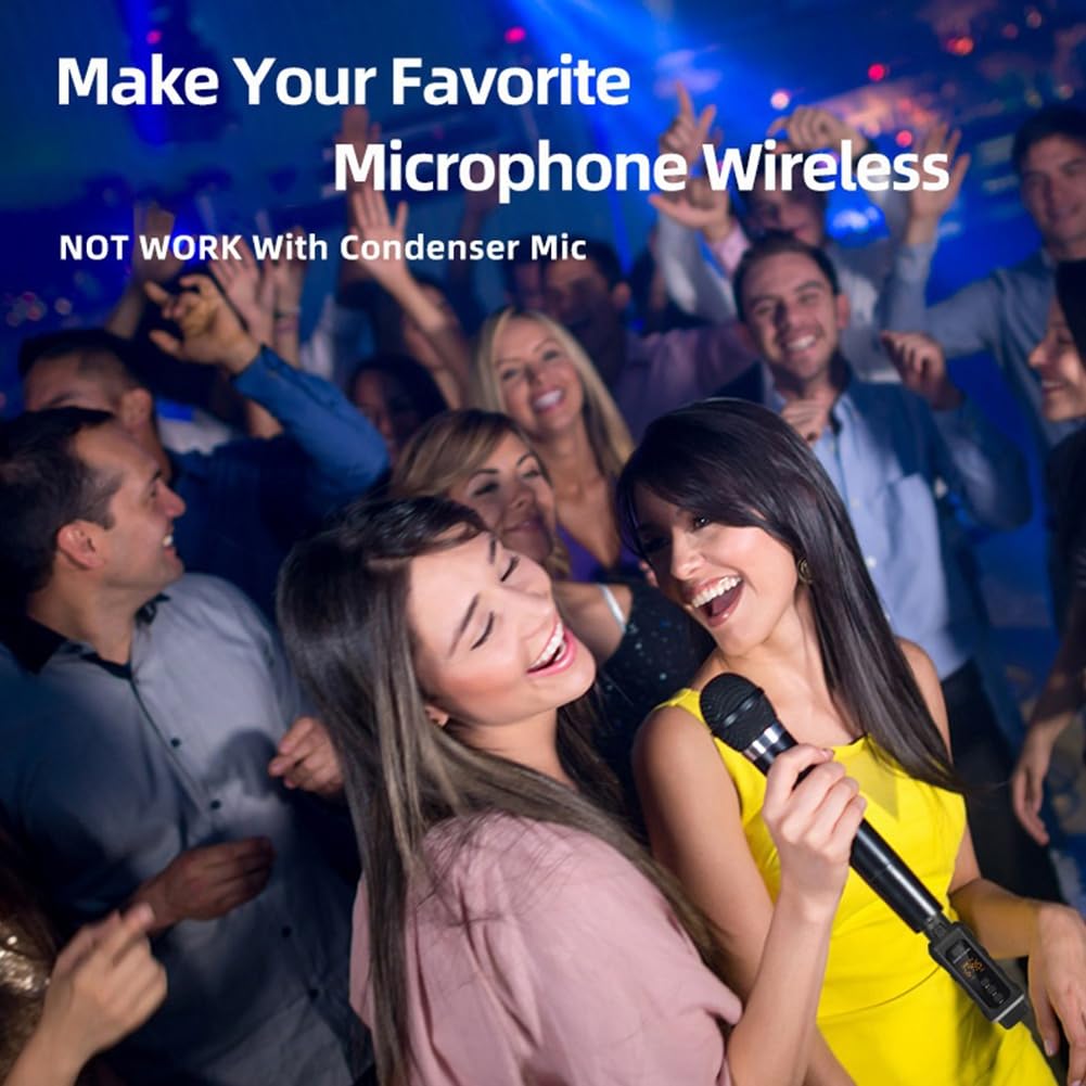 Adaptador XLR de Condensador de 48 V, Transmisor y Receptor de Micrófono Inalámbrico para Mezclador de Audio de Guitarra y Micrófono Dinámico
