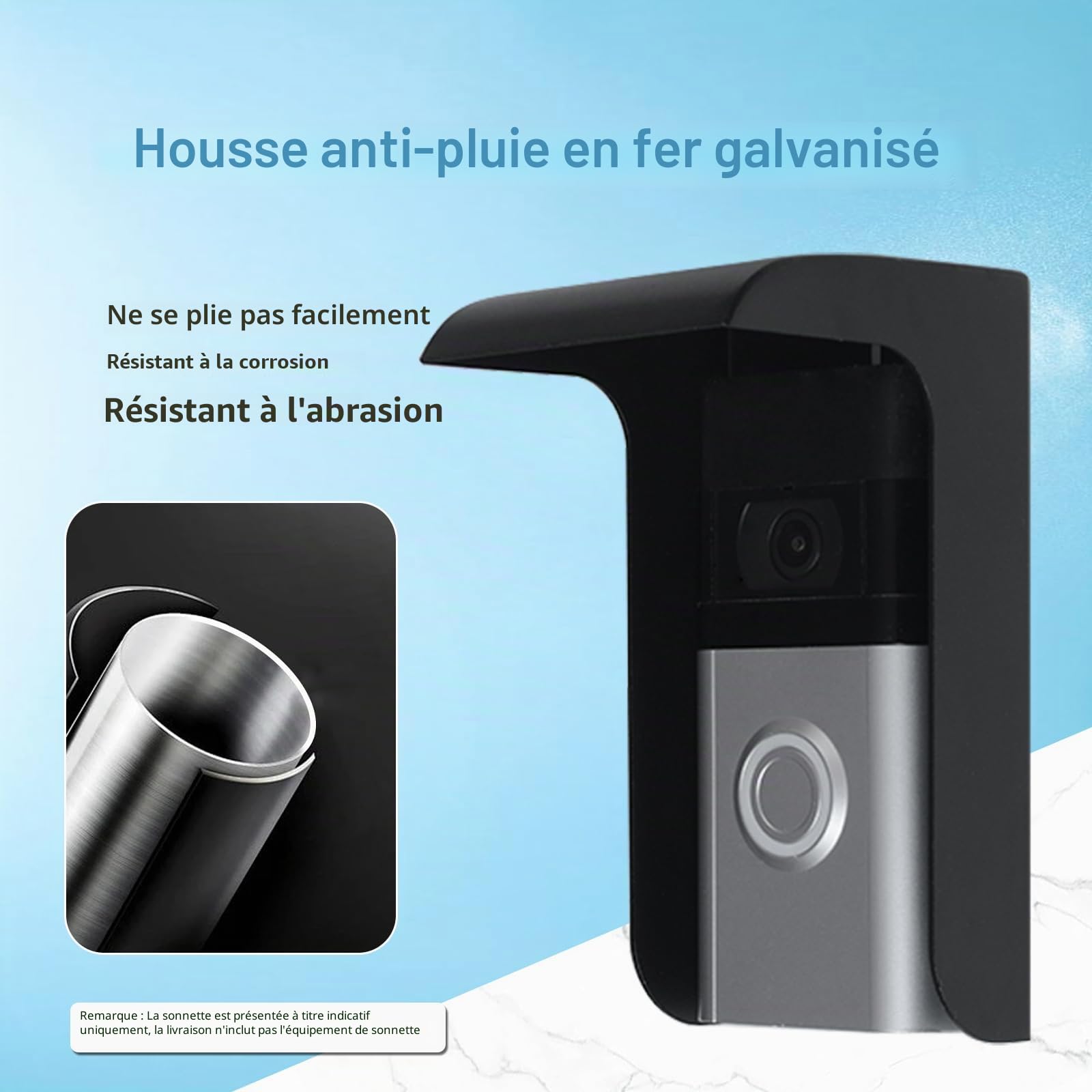 Protection contre la pluie pour sonnette vidéo extérieure, couverture de porte, protection contre les intempéries, convient pour anneau de porte, prise de courant, serrure de porte