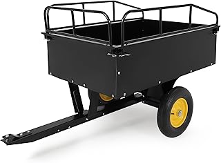 Utility Trailers - 750 Lbs Heavy Duty ATV Trailer with Removable Sides,8 Cubic Feet ATV Trailer,ATV Dump Trailer for Riding Mowers, Lawn Tractors & Garden Hauling
