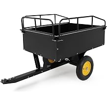 Utility Trailers - 750 Lbs Heavy Duty ATV Trailer with Removable Sides,8 Cubic Feet ATV Trailer,ATV Dump Trailer for Riding Mowers, Lawn Tractors & Garden Hauling