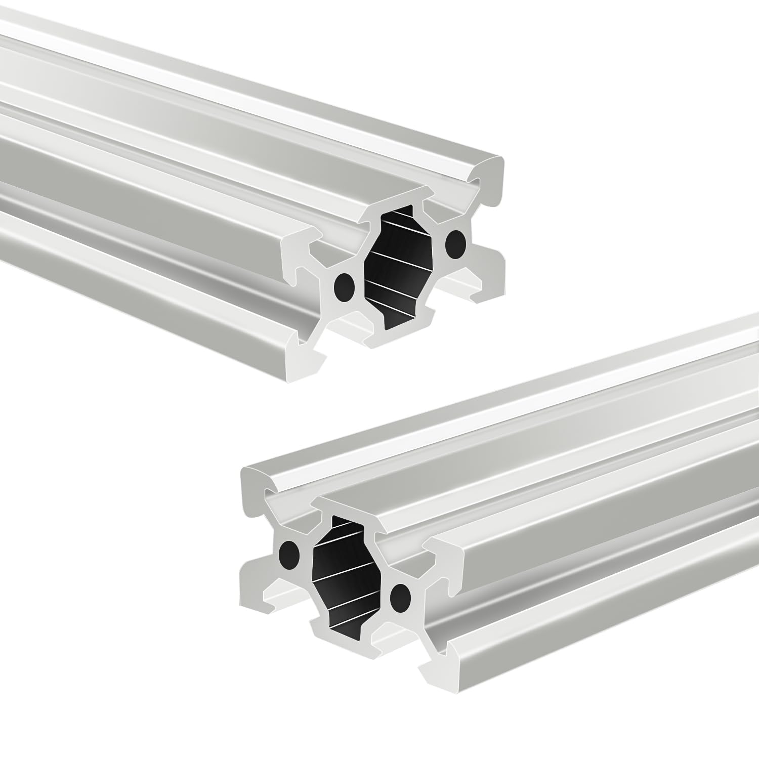 Aopin 2040 2 Pcs 400Mm Aluminum Extrusion V Slot European Standard Anodized Profile Frame Machine For 3D Printer Parts Linear Rail Cnc Diy Equipment, Electrophoresis Silver,