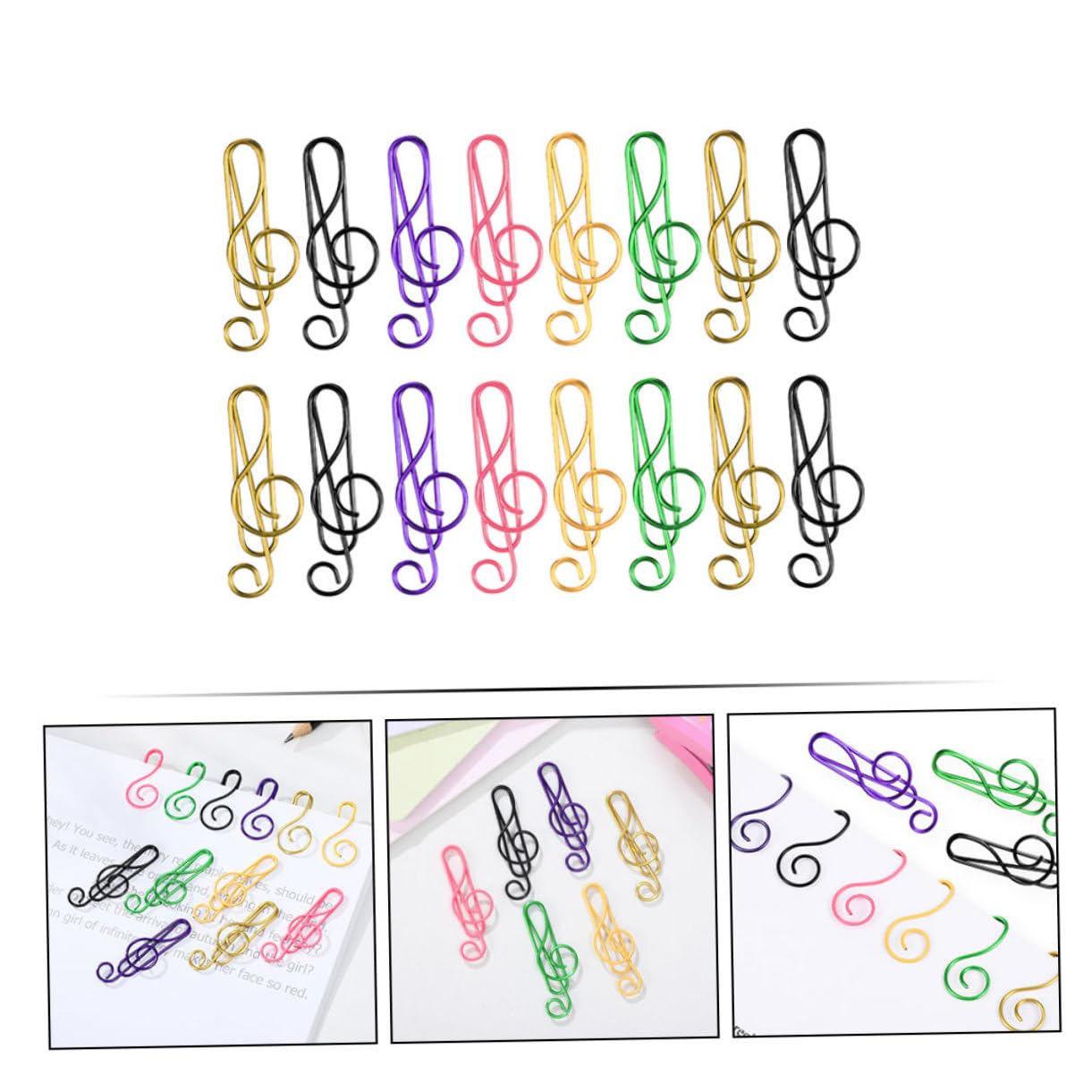 Angoily 3 Sätze Büroklammer Beachten Kreative Büroklammern Büroklammerklemme Dokumentclips Massenpapierclips Kleine Papierklammern Büroklammern-memo Büroklammern Masse Eisen 100 Stück * 3