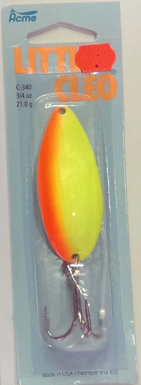 acmeTackle Little Cleo 3/4Oz Chartreuse Orange Stripe