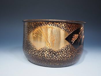 Amazon.co.jp: 茶道具湯沸建水【勝富堂福亜堂合作】鎚目銅製唐銅