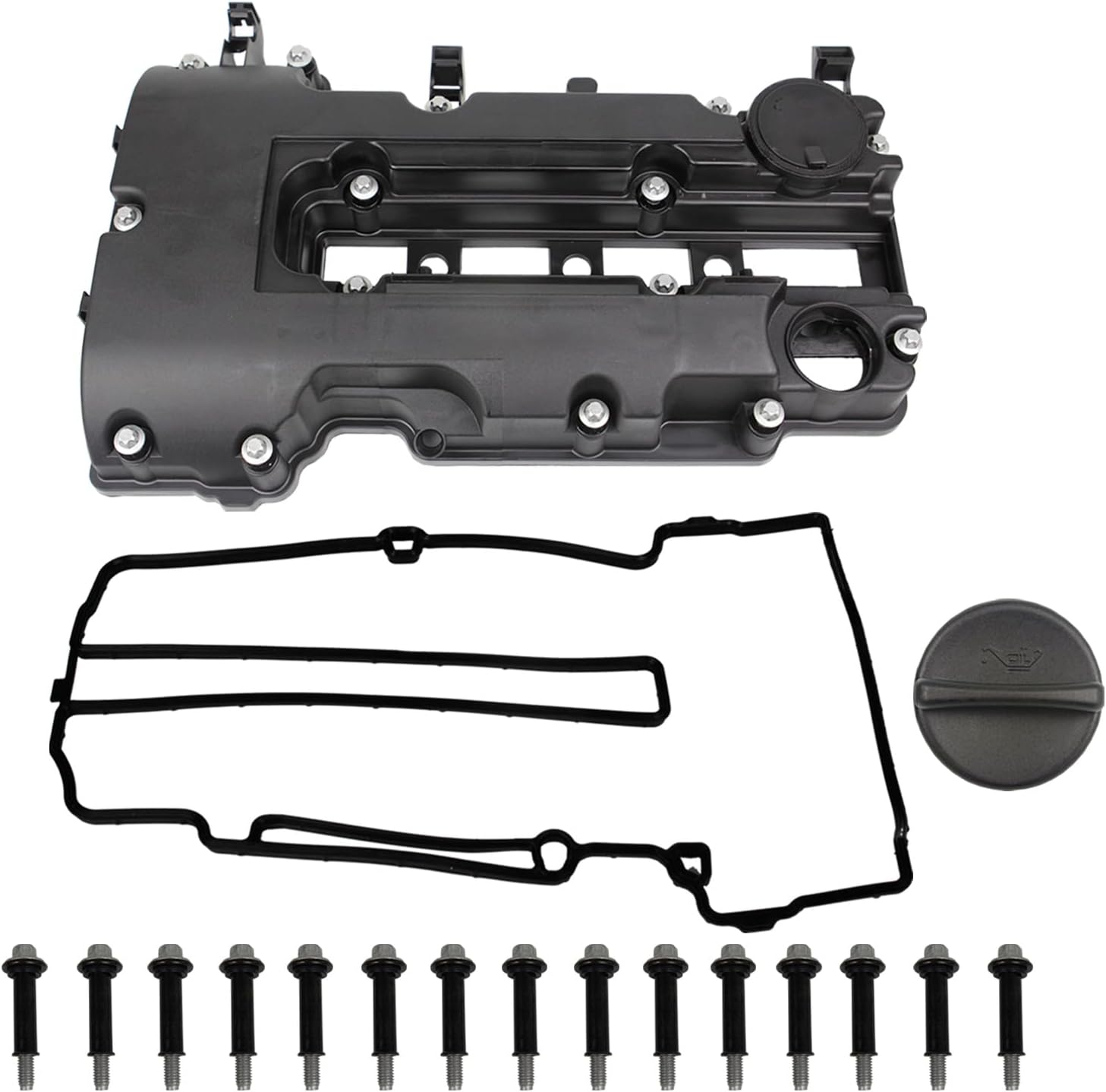 MITZONE Engine Valve Cover Compatible with 2011-2019 Chevy Cruze Sonic Volt Trax Buick Encore Cadillac ELR 1.4L Turbo Replace# 55573746 25198498 264-968