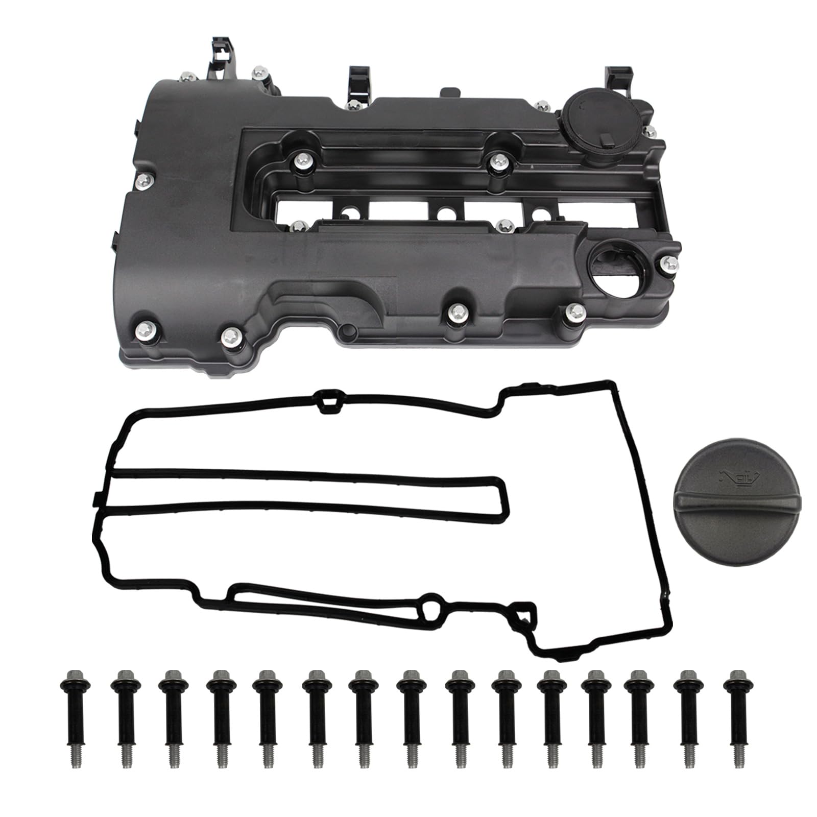 MITZONE Engine Valve Cover Compatible with 2011-2019 Chevy Cruze Sonic Volt Trax Buick Encore Cadillac ELR 1.4L Turbo Replace# 55573746 25198498 264-968