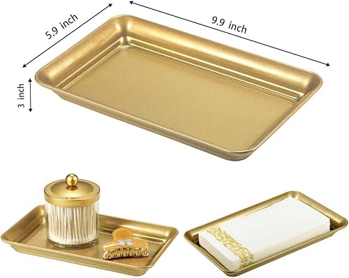 image for SheeChung Vintage Farmhouse Decor Metal Vanity Tray (1 Pack), Countert