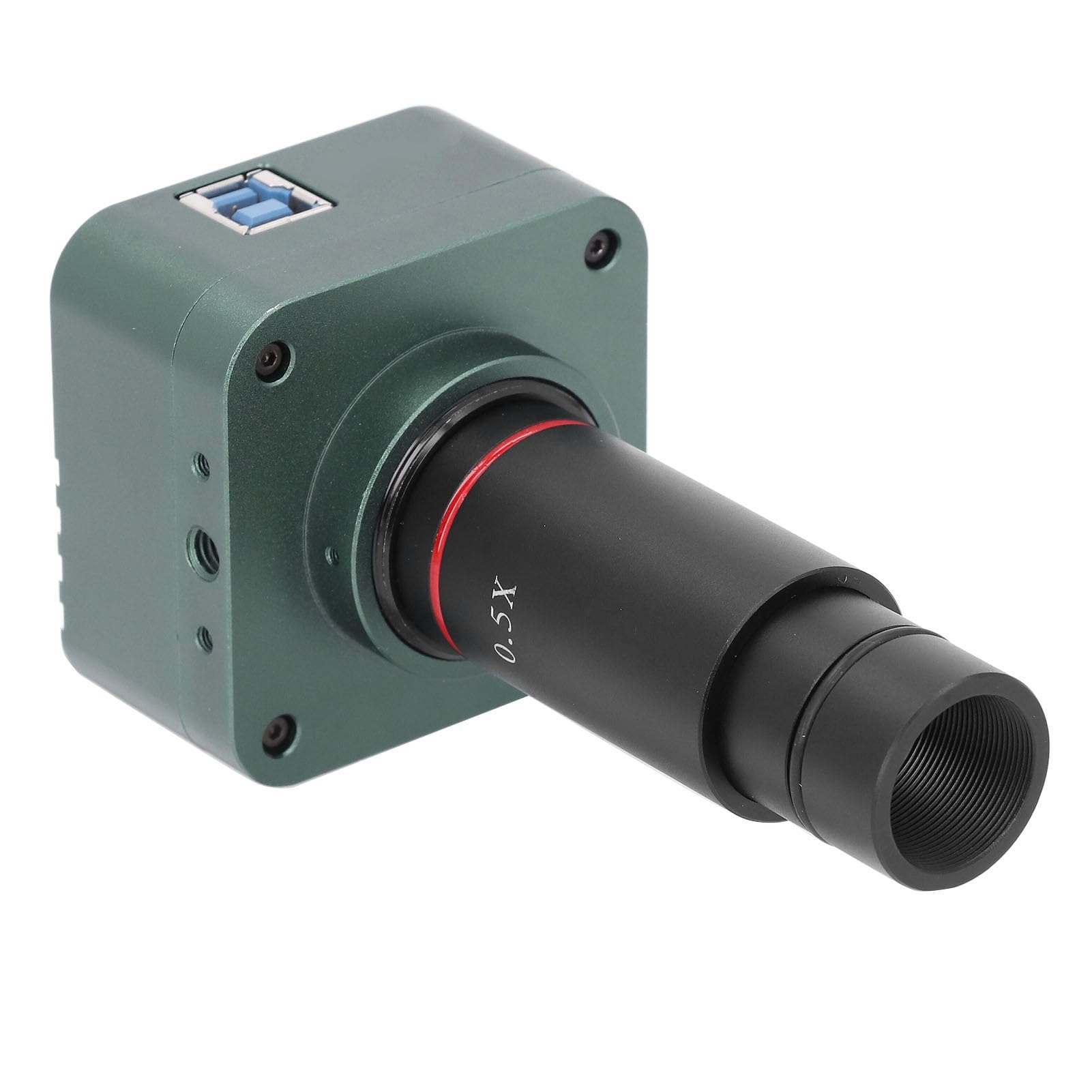 FTVOGUE Cámara de Microscopio Electrónico, Aleación de Aluminio, Ocular Digital de 8MP con Lente de 0,5X, Microscopios Biológicos y Estereoscópicos