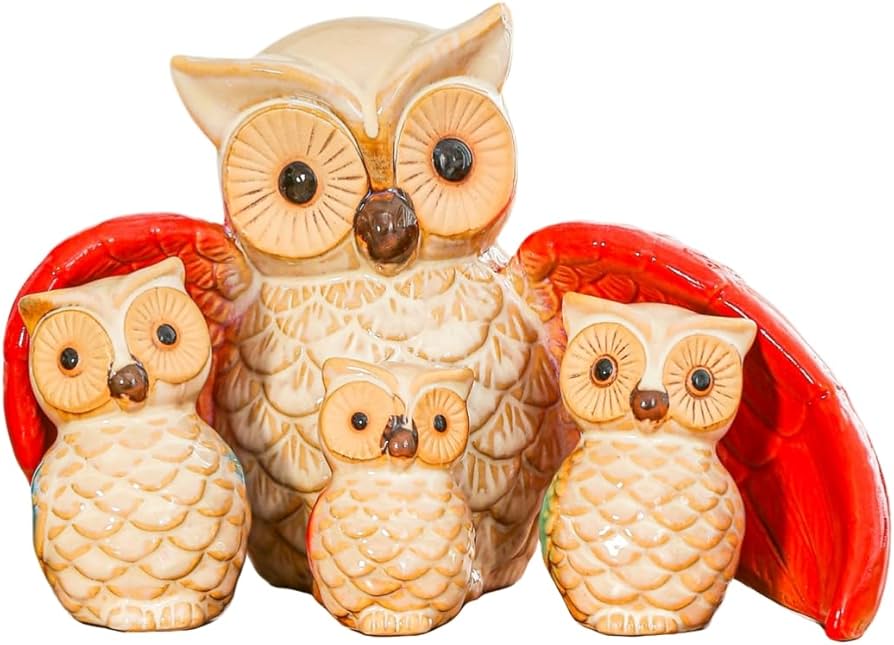 Amazon.co.jp: Eeeza フクロウ 置物 ガーデン オブジェ かわいい