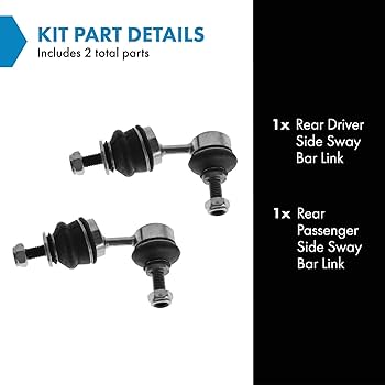 Amazon.com: TRQ Rear Sway Bar Stabilizer Link Set Compatible with