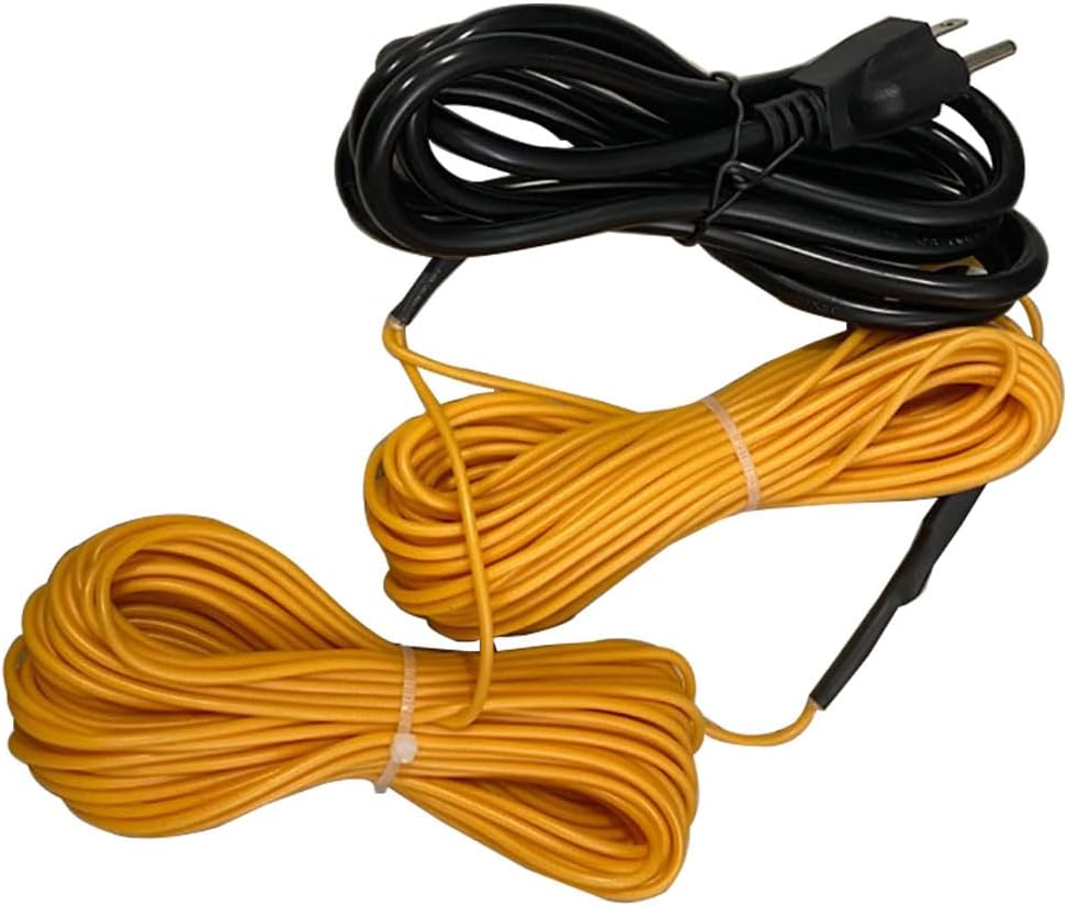 98Ft Soil Heating Cable for Greenhouse 200 W Electric Carbon Fiber Soil Heat Cable with Thermostat for Plant Soil Garden, Cold Frame (Temperature 131°F)