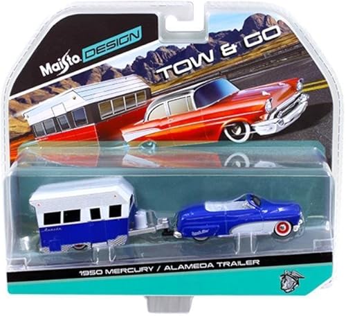 Miniatura 2 de Maisto 1 64 Tow & Go - 1950 MercuryAlameda Trailer Vehículo fundido a troquel