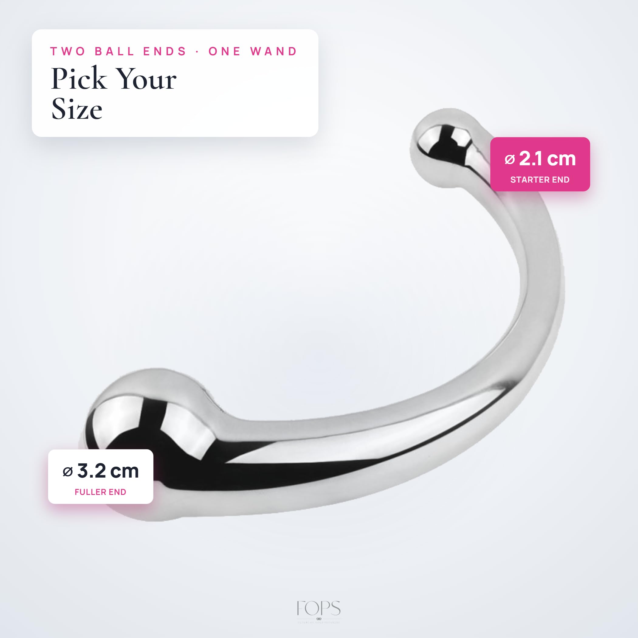 FOPS Doppio Dildo Anale Metallo 16cm ⌀2.1-3.2cm 350g Acciaio Inox Dildo Prostata Sex Toys Uomo Donna Butt Plug Per Piacere Intenso Discreto Stimolazione Mirata Avventura Erotica A110S