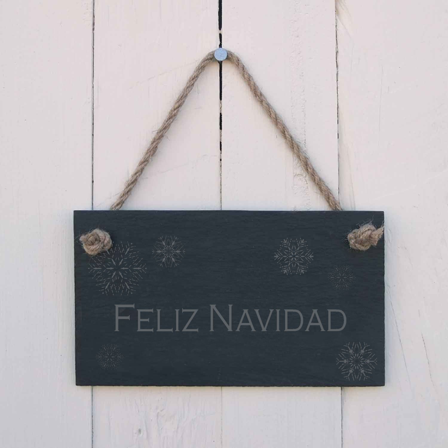 'Feliz Navidad' Slate Hanging Sign