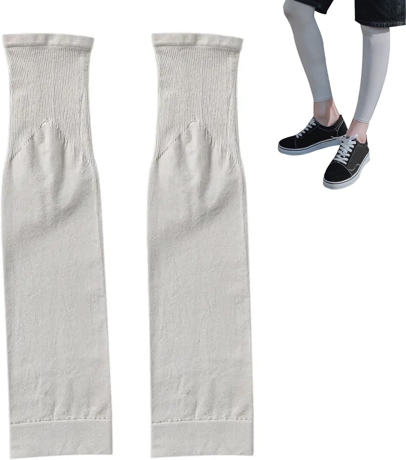 Sun Protection Leg Sleeves | Ice Silk Leg Covers UV Cover Wide Legs | Outdoor Cycling Sleeves, Breathable Sun Protection for