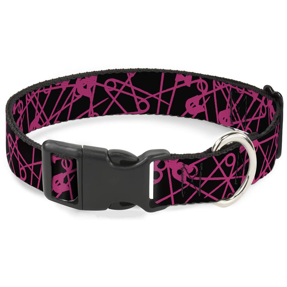Collier à clip fuchsia 15-66 cm pour vos balades colorées
