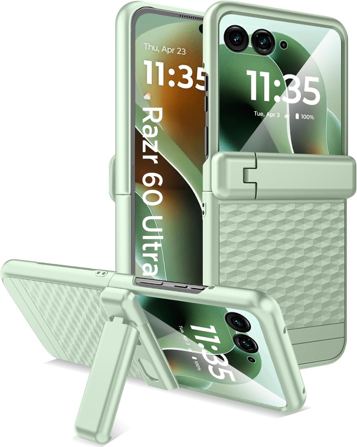 Miimall for Flip 7 FE/Flip 6 Kickstand Case Hinge Protector, [Bulit-in Screen Protector][Wireless Charging] Non-Slip Shockproof Bumper for Samsung Galaxy Z Flip 6/7Fe Hard Screen Phone Case, Gold